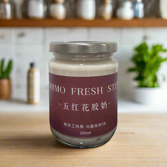 鲜炖五红花胶奶：Five Red Fish Maw Collagen Milk